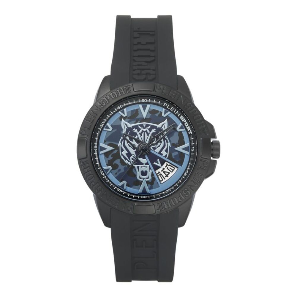 Plein Sport Touchdown Silicone Watch Black Mens